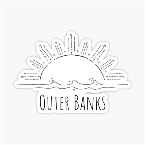 Outerbanks Sticker Sticker For Sale By Thelittleflower Redbubble