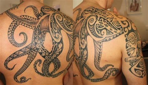 Maori Octopus Polynesian Tattoo Back Tattoos For Guys Octopus Tattoo