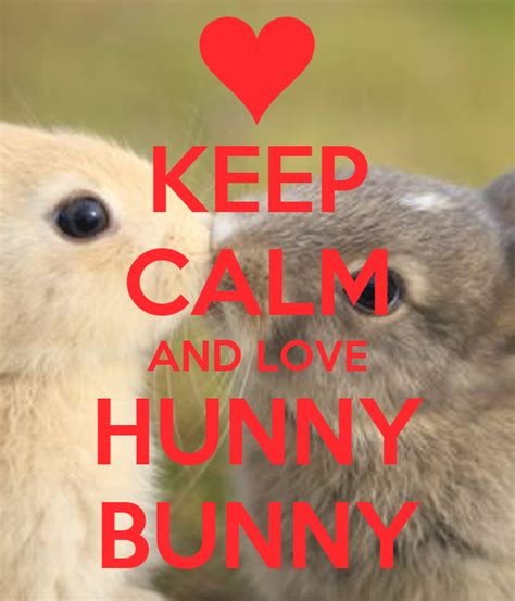 Keep Calm And Love Hunny Bunny Poster Gogonbmbyahoocom Keep Calm O