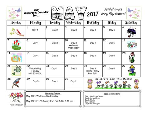 Ms Stuarts Classroom Blog May Calendar