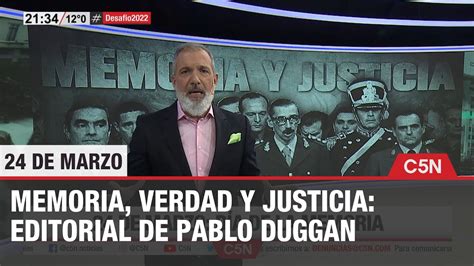 Ni Olvido Ni PerdÓn Memoria Verdad Y Justicia Editorial De Pablo Duggan Youtube