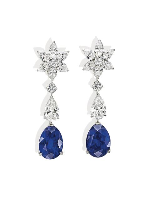 A Pair Of Sapphire And Diamond Earrings By Cartier Christie S