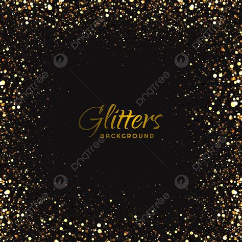 Elegant Black Background With Colorful Glitter Sparkles Vector Glitter