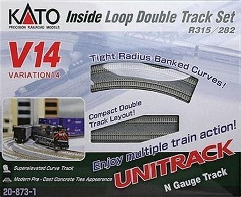 Kato 20 873 N Scale V14 Unitrack Double Track Inner Loop Set Crazy