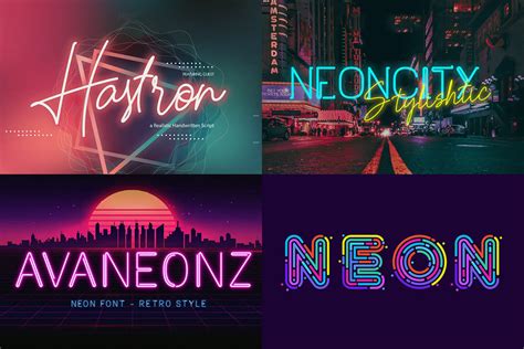 23 Luminous Neon Sign Fonts To Light Up Your Design