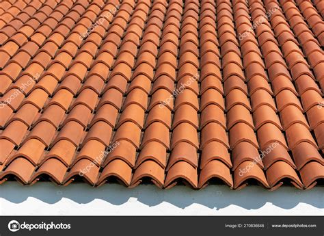 Red Corrugated Tile Element Roof House White Wall Shingles Roofing