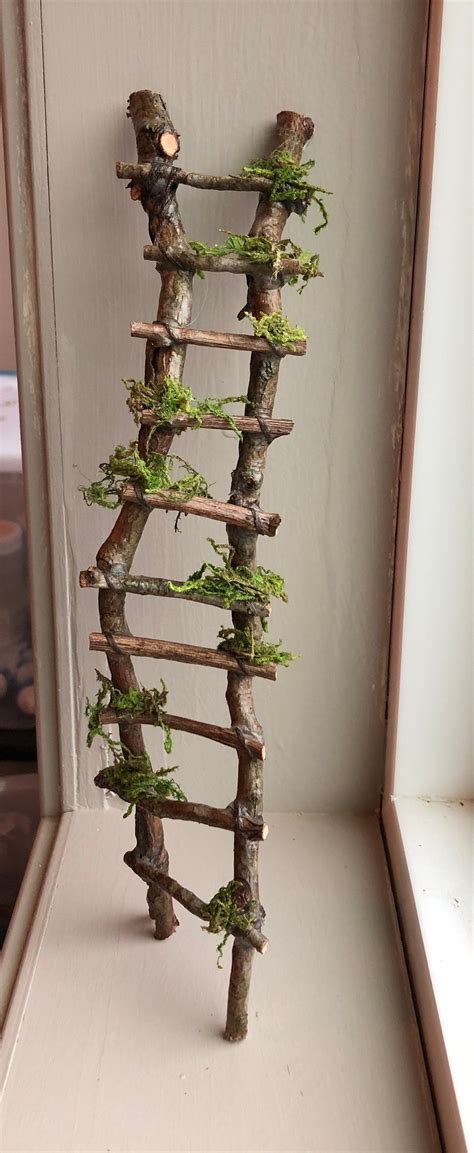 Rickety Ladder Fairy Ladder Handcrafted By Olive Fairy Etsy