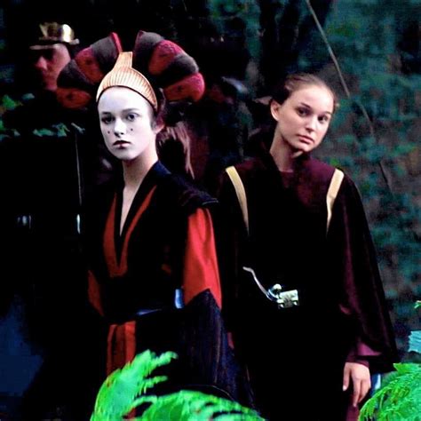 Keira Knightley And Natalie Portman On The Set Of Phantom Menace 1999