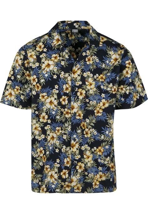 Short Sleeved Mens Shirt With Hibiscus Shirts