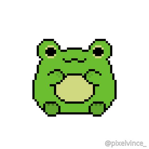 픽셀빈스 on Twitter Easy pixel art Frog drawing Pixel art design