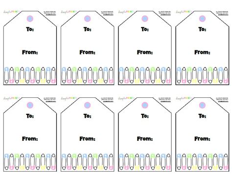 These free printables come in blue, pink or yellow chevron background. Free Baby Shower Gift Tags - The Cards We Drew