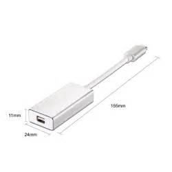 Short Usb Type C To Mini Displayport Adapter Cable Silver