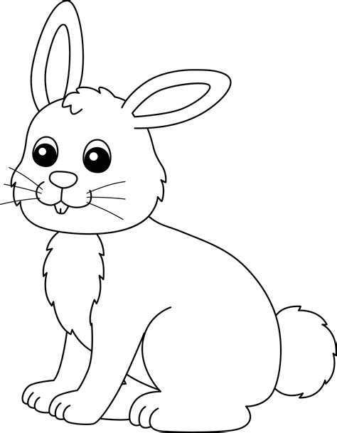 Rabbit Coloring Page Isolated For Kids 5162937 Vector Art At Vecteezy