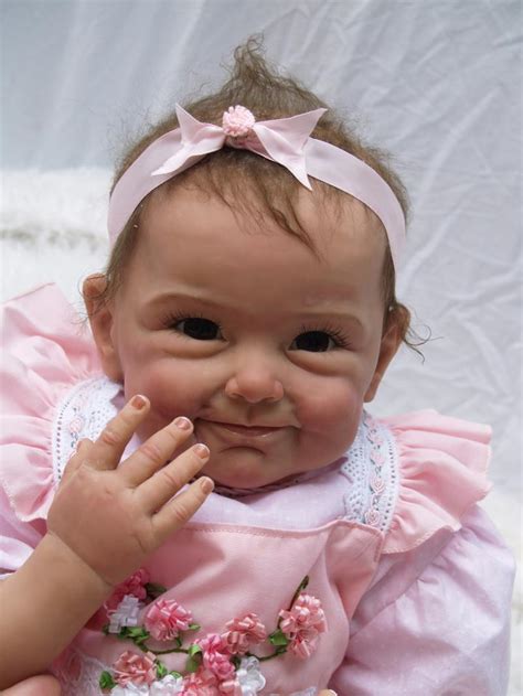 22 55cm Silicone Simulation Reborn Baby Doll With Pink Dress Pretty