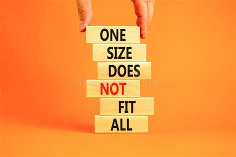 One Size Does Not Fit All Symbol Concept Words One Size Does Not Fit