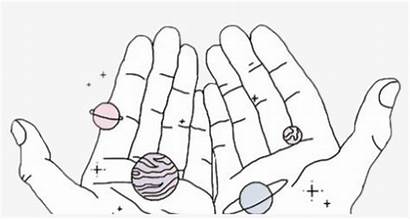 Aesthetic Pastel Galaxy Heartbreak Hands Illustration Transparent