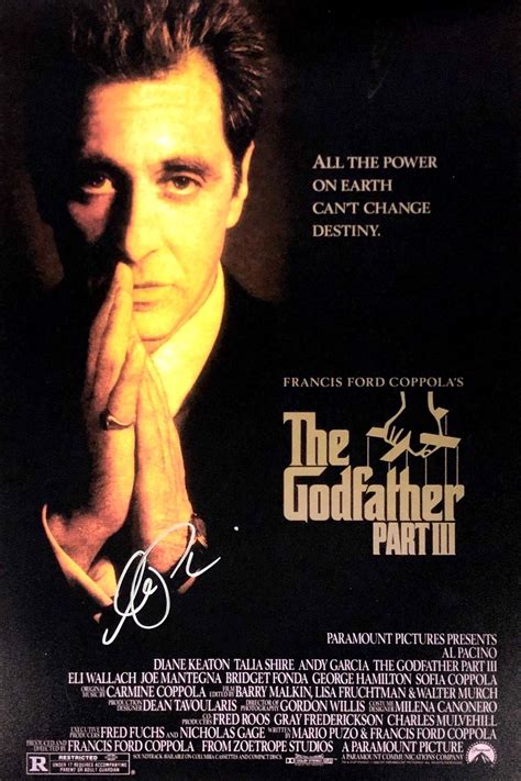 Al Pacino Autograph Signed Godfather Poster