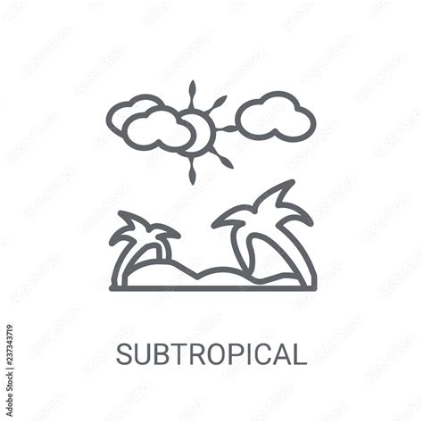 Subtropical Climate Icon Trendy Subtropical Climate Logo Concept On