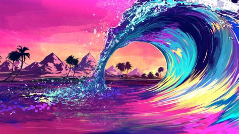 Retro Wave Ocean Wallpaper Hd Artist 4k Wallpapers Images Photos And