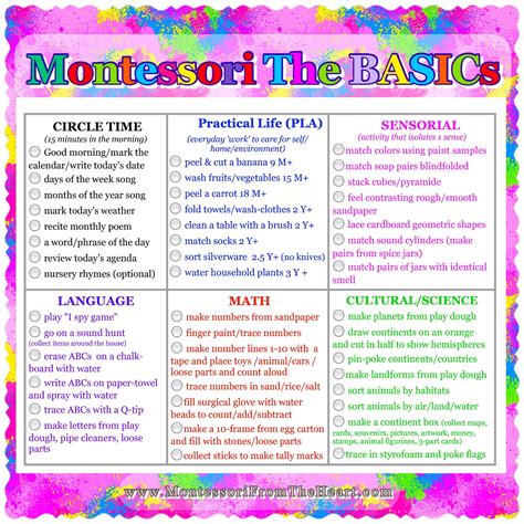 The Basics Montessori Method Parenting Book