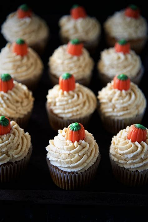 Salted Caramel Frosted Pumpkin Cupcakes Spice Cake Recipes Best