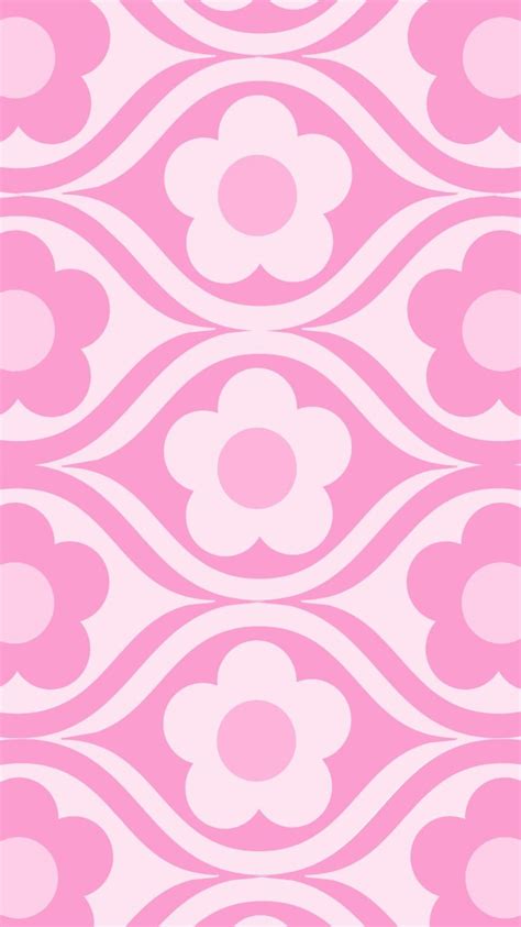 Phone Wallpaper Background Lock Screen Pastel Pink Five Petal