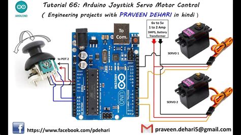 Arduino Servo Motor Control Joystick Code