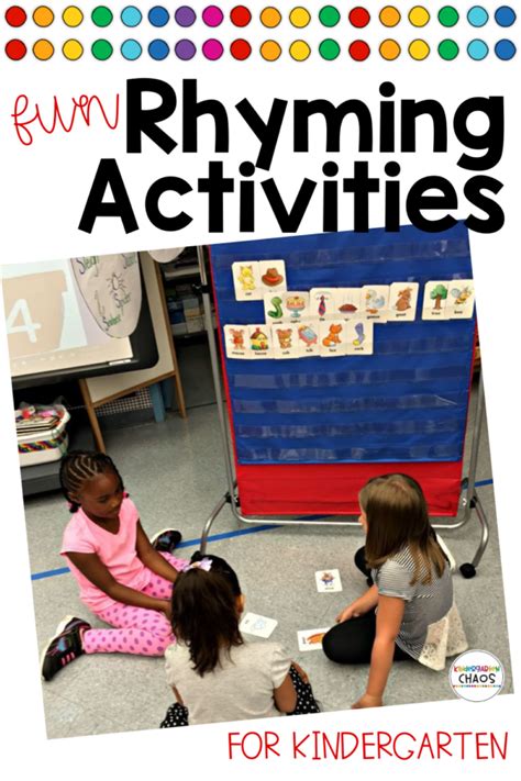 Fun Rhyme Activities For Your Kindergarten Class Kindergarten Chaos
