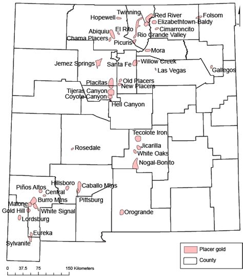 New Mexico Major Mountain Ranges Map