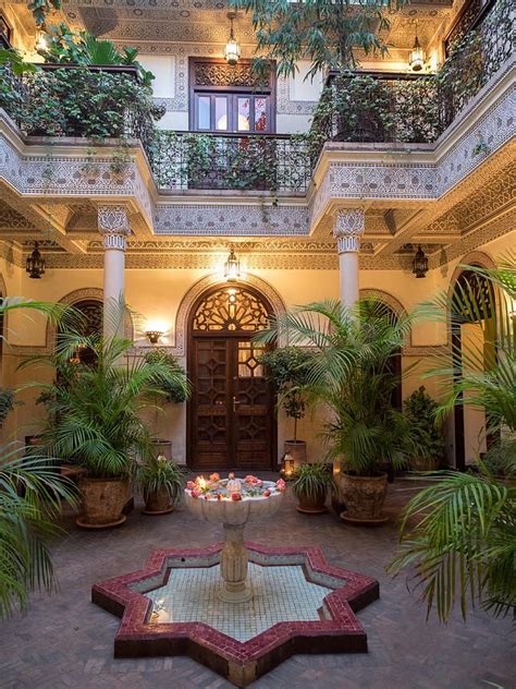 Interior Courtyard Of Villa Des By Panoramic Images Spanish Style