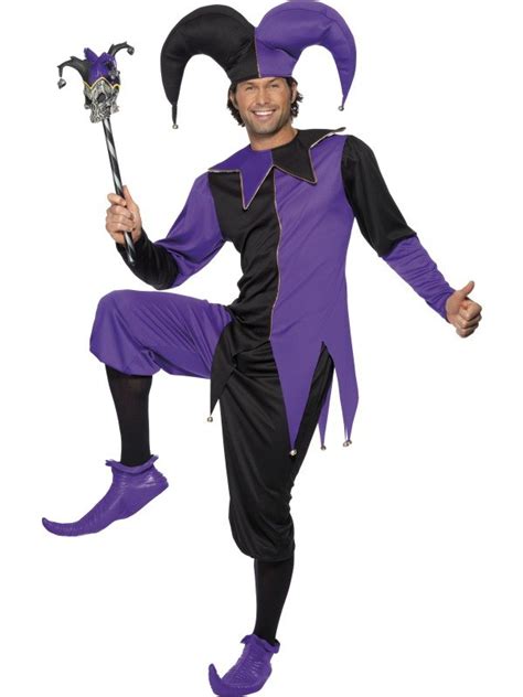 New Adult Funny Medieval Court Jester Mens Fancy Dress Stag Party Costume Outfit Ebay