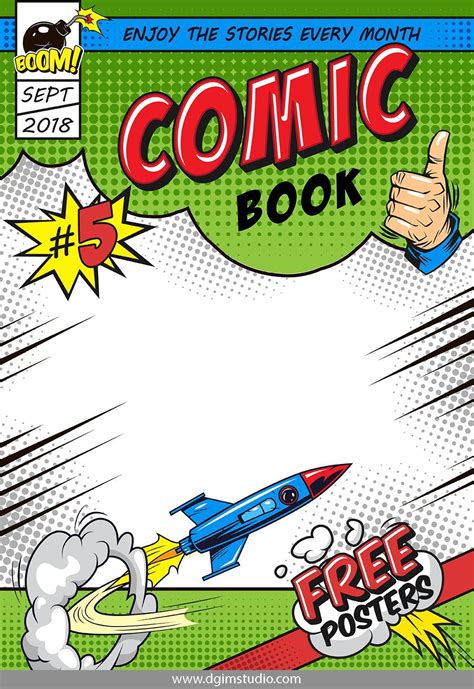 Comics Creator Book Cover Template Comic Book Background Book Cover