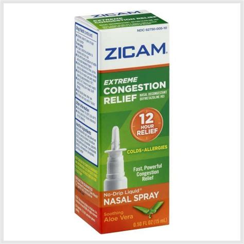 Zicam Extreme Congestion Relief No Drip Nasal Spray With Soothing Aloe Vera Destination Bees