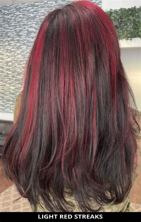 Best Black Hair With Red Highlights For Eye Catching Contrast Hair Streaks Hair Color