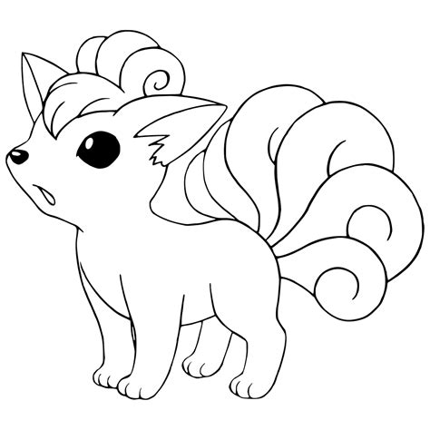 It might be nice to sit down and relax with pikachu, sandshrew. Vulpix Coloring Pages - GetColoringPages.com
