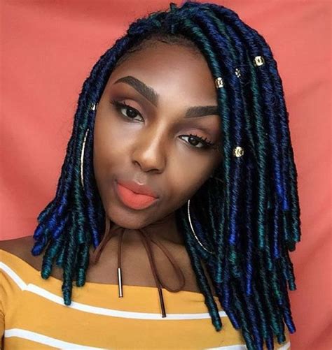 Side Parted Lob Faux Locs Box Braids Hairstyles Faux Locs Hairstyles