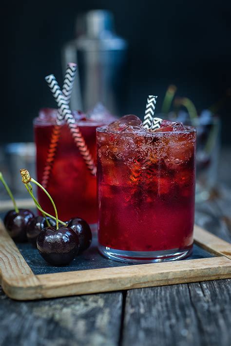 Cocktail Friday Black Cherry Bourbon Cola Smash Supergolden Bakes