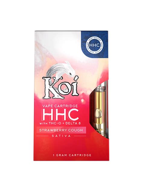 Strawberry Cough Sativa Koi Hhc Vape Cartridge 1g Free Shipping