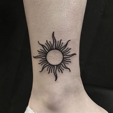 Sun Tattoo By Tattooist Yeontaan Tattoogrid Net
