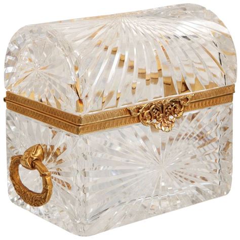 1stdibs Com Large Cut Crytal Treasure Chest W Dore Bronze Mounts And