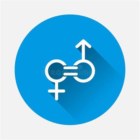 Gender Equality Vector Icon On Blue Background Flat Image Sign Man And Woman A Sponsored