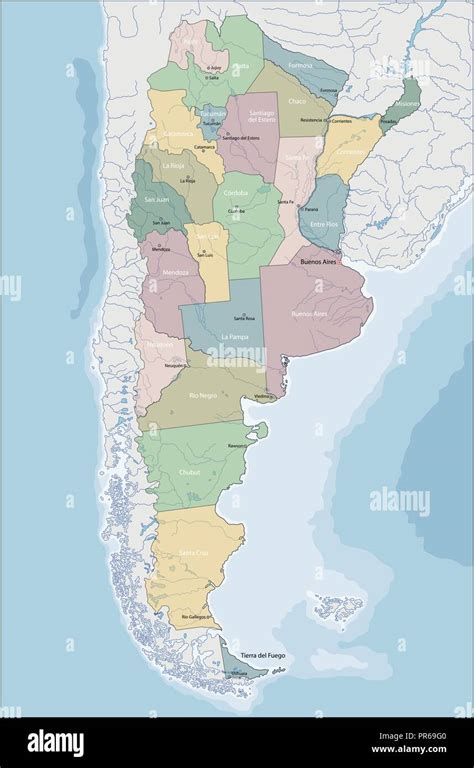 Map Of Argentina Stock Vector Image And Art Alamy