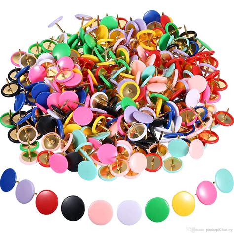 300 Pieces Thumb Tacks Colored Push Pins Round Head Thumbtack Metal