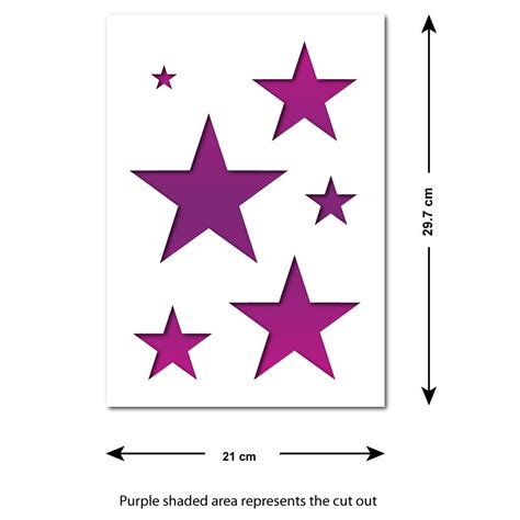 Star Stencil Set Reusable Laser Cut Star Templates Craftstar