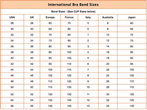 Bra Size Calculator Bra Size Converter And Conversion Chart Bra Size