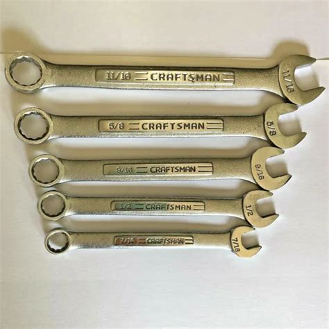 Craftsman 5pc12pt Sae Professional Combination Wrench Set From 716