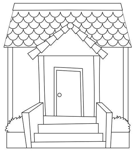 Simple House Outline Drawing Outline Draw Coloring Clipartmag