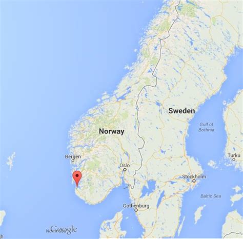 Stavanger On Map Of Norway