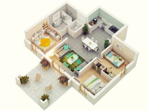 7 Best 3 Bedroom House Plans In 3d You Can Copy 3d House Plans