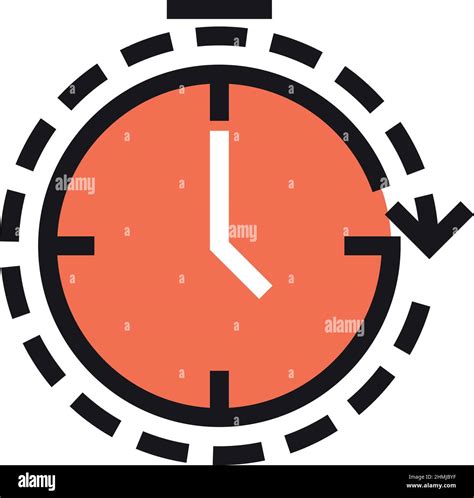 Time Icon Red Clock Face With Round Arrow Stock Vector Image And Art Alamy